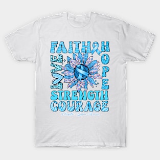 Klinefelter's Syndrome Awareness - Sunflower strong faith love T-Shirt